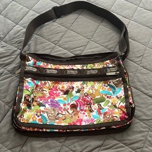 Rare LeSportSac Sweet Wahine Hawaiian Print Purse